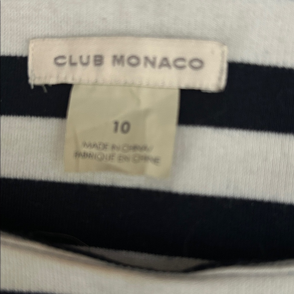Club Monaco Navy and White Striped Tunic/Mini Dress
Genuine leather pockets - Picture 2 of 2